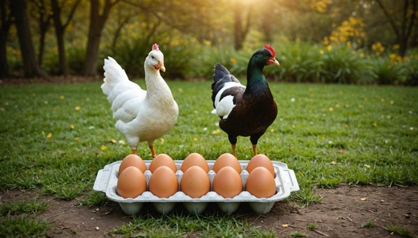 Poids des œufs : poules, canes et oies comparés